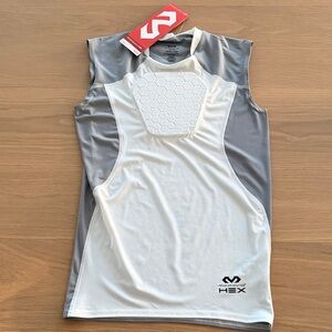 McDavid HEX Sleeveless Compression Shirt - White & Grey : Heart guard brand new